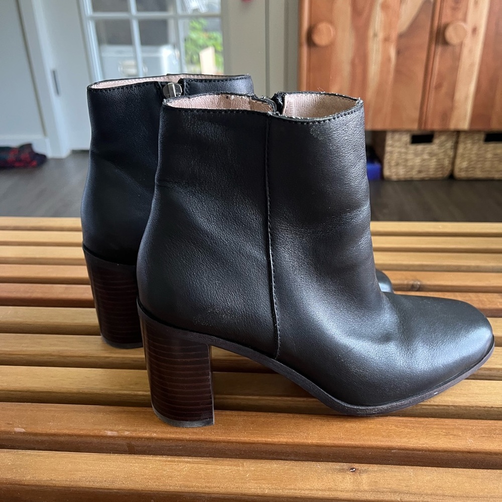 Madewell Black Leather  Boots - size 6.5